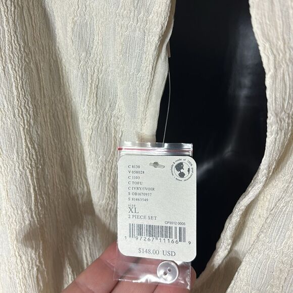 Free people women’s xl Tovah Maxi skirt and crop top set off white nwt - Picture 10 of 14